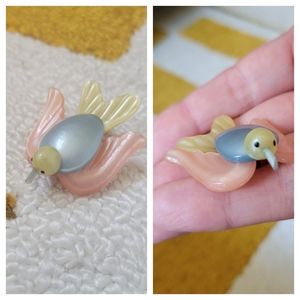 Vintage Moonglow Bird Brooch
